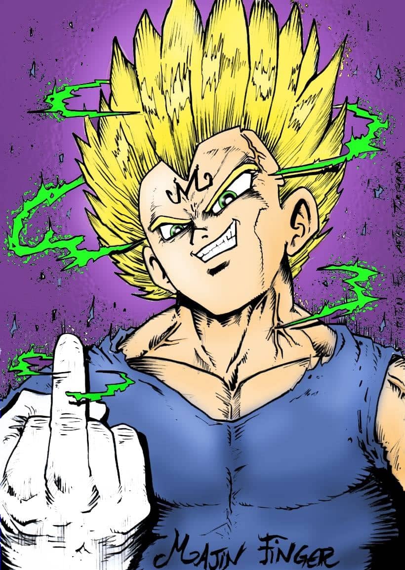 Majin Finger Vegeta transformé