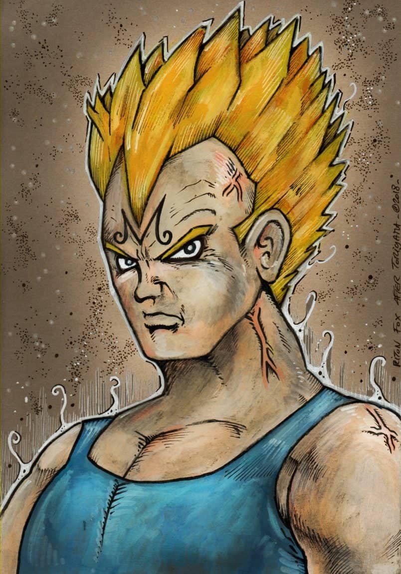 Majin Vegeta - Portrait énergique