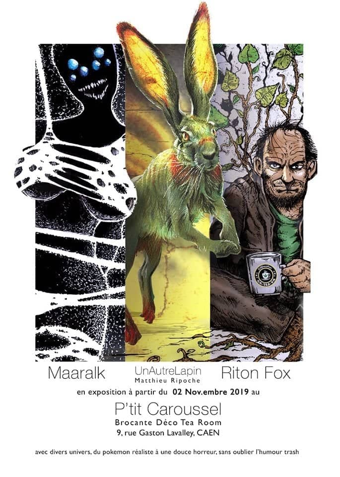 Affiche expo trois artistes