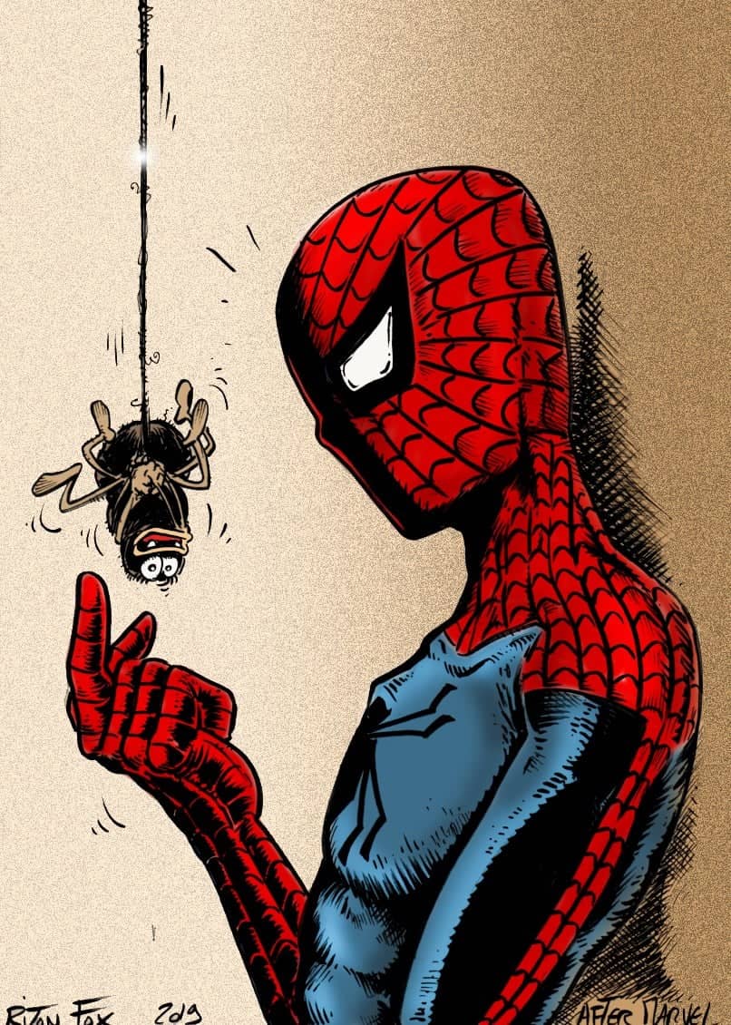 Spider-Man attrape une chauve-souris