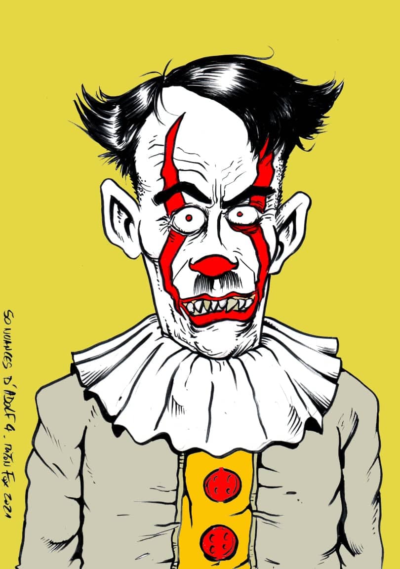 Adolf en clown grotesque