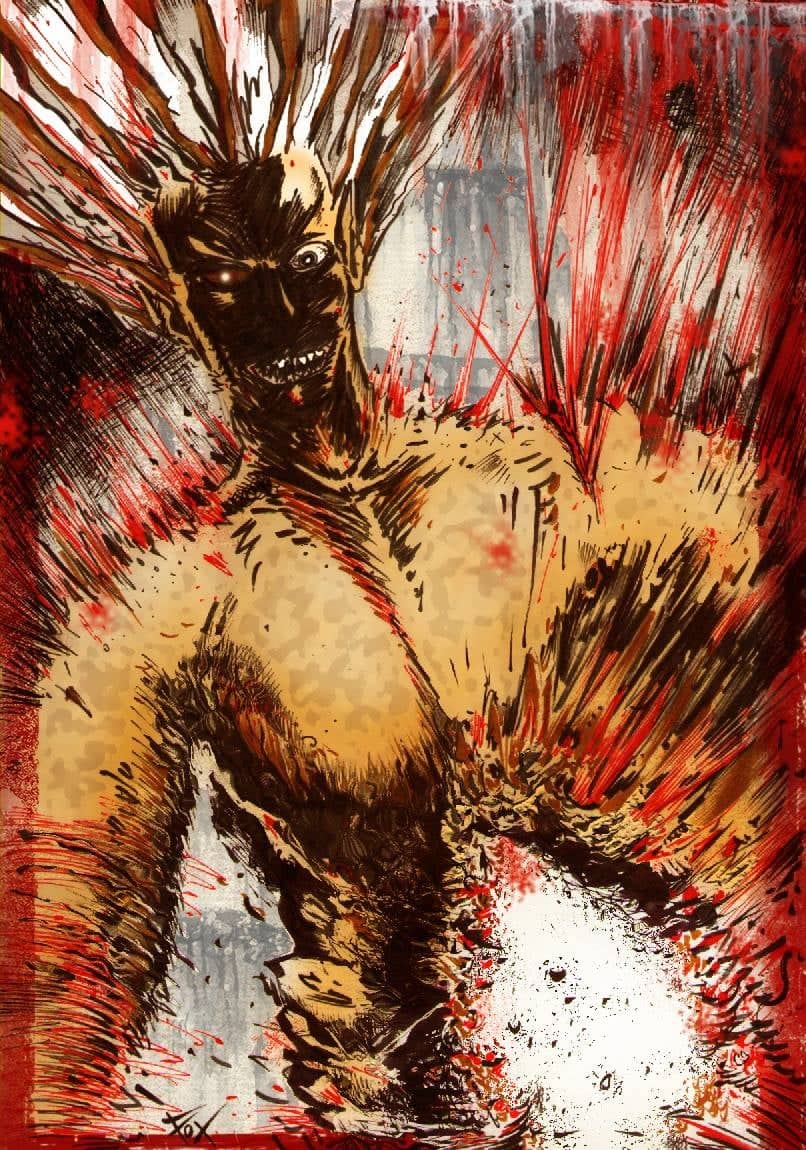 Monstre enragé dans la violence