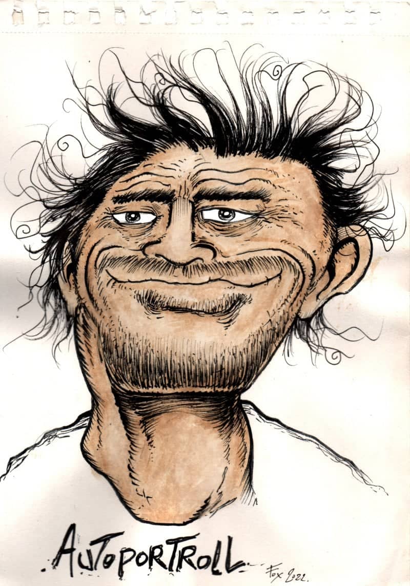 Autoportrait trollesque caricaturé