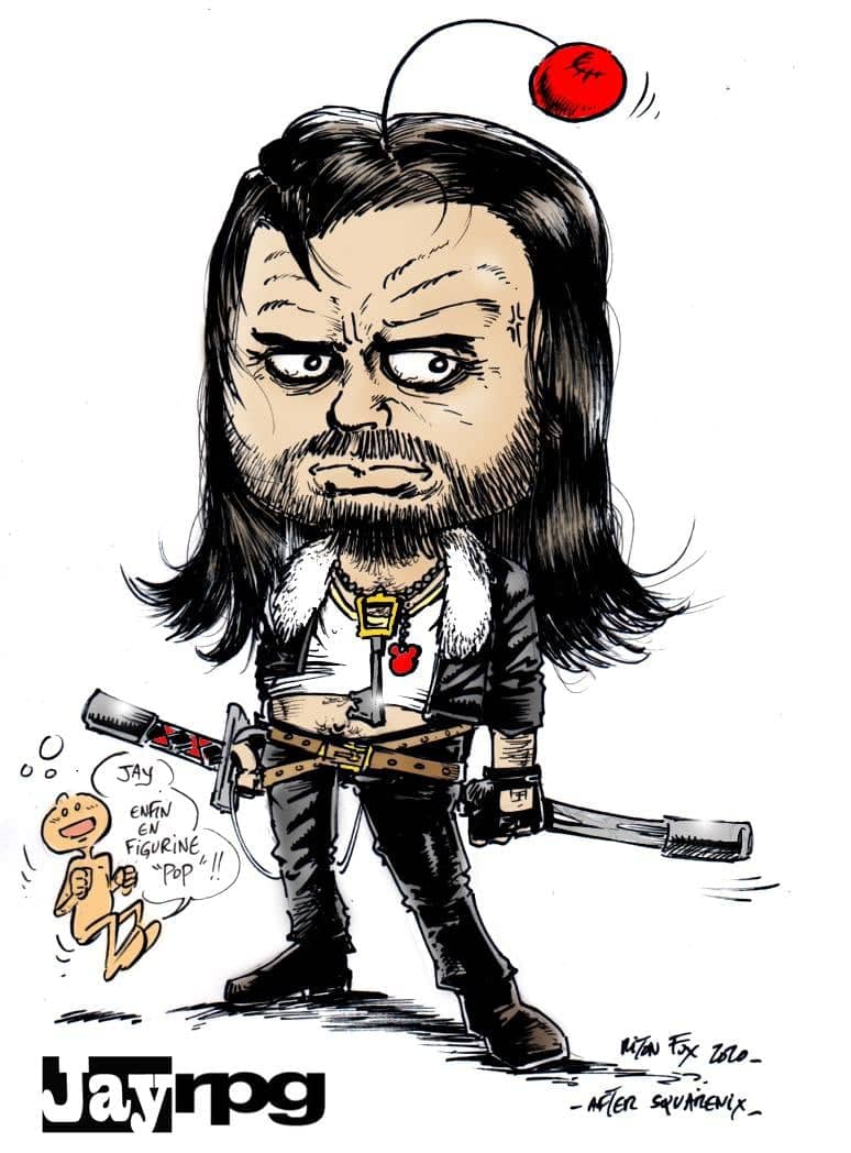 Guerrier fantasy parodié en chibi