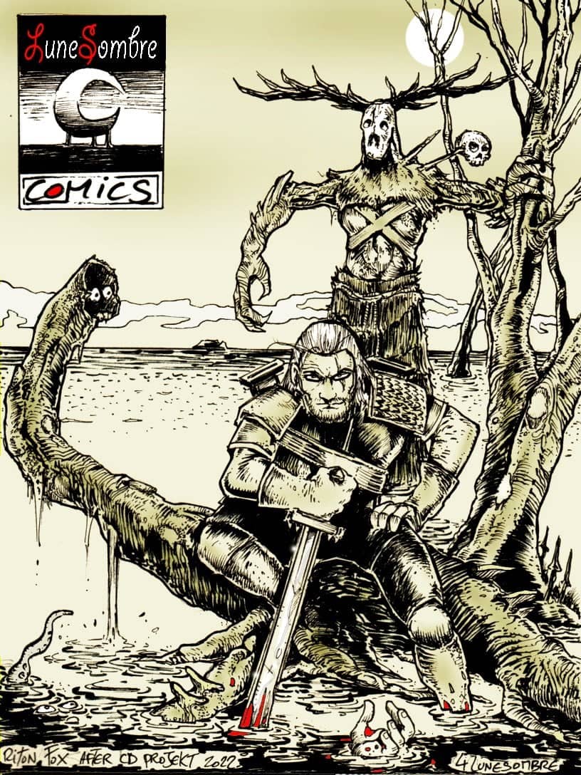 Geralt dans un monde sombre
