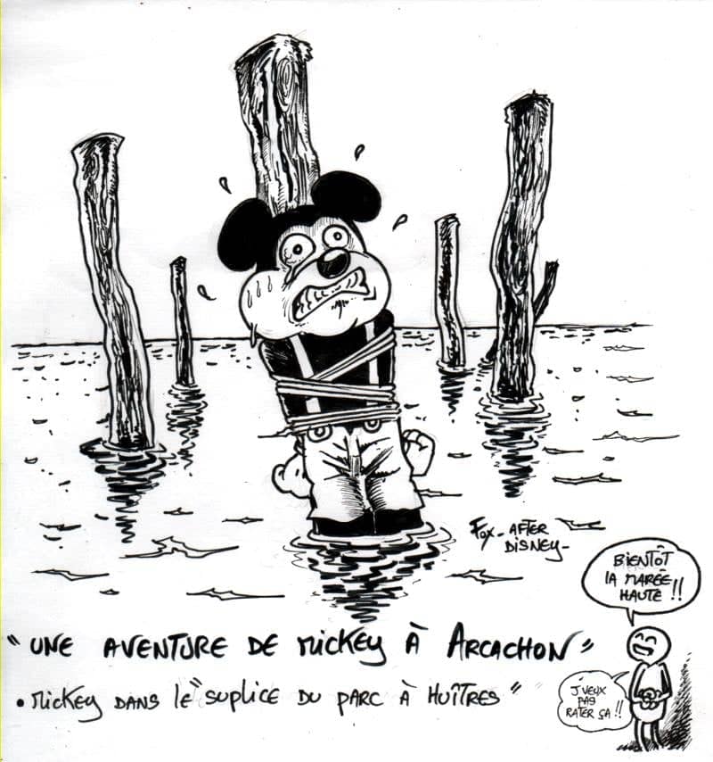 Mickey enlisé au bassin d'Arcachon