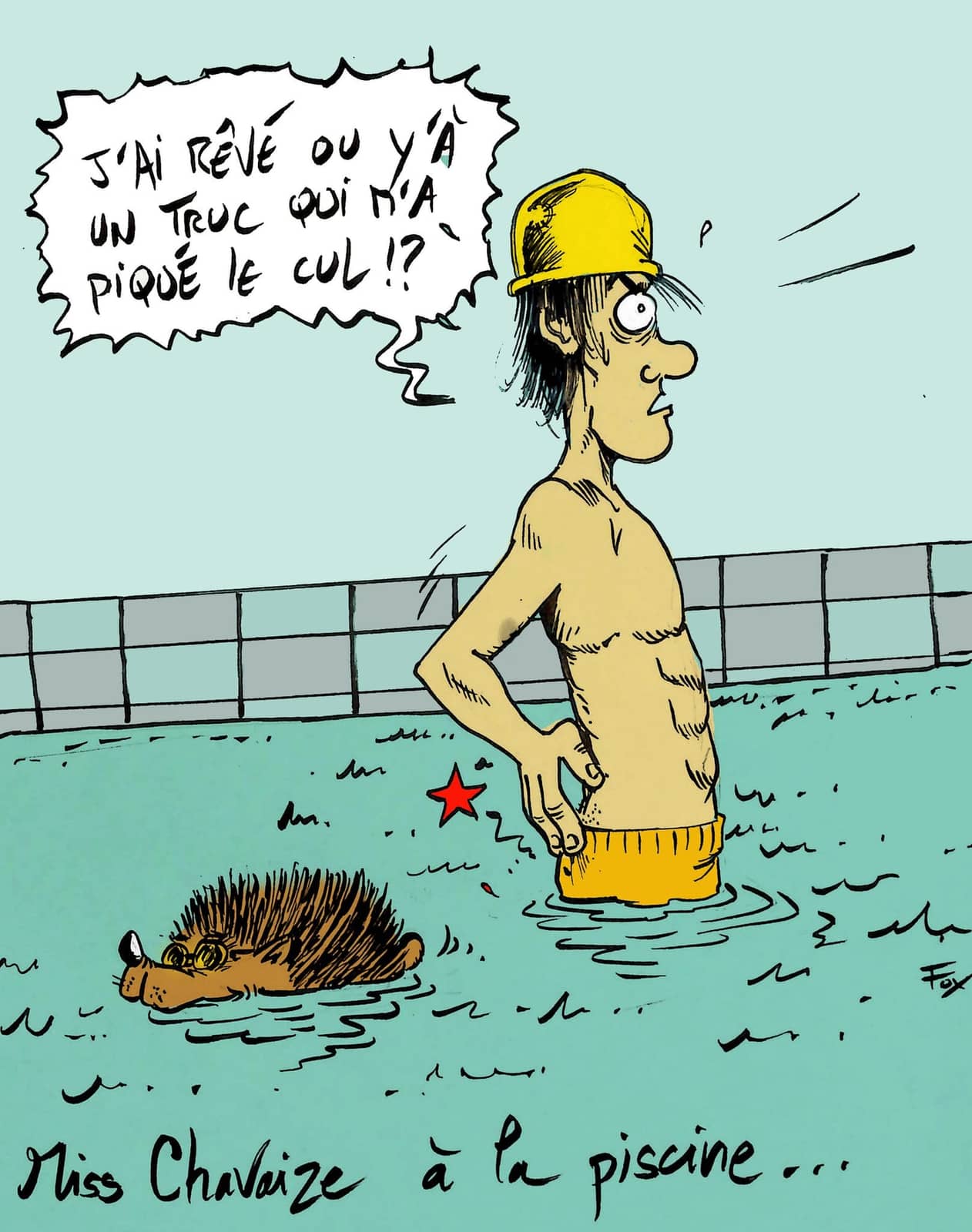 Miss Chavuize à la piscine