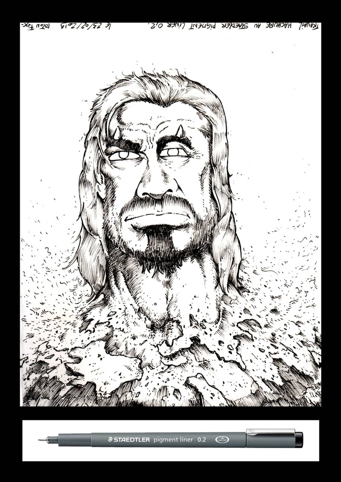 Portrait de Maaralk au Pigment Liner