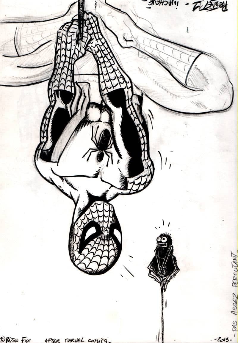 Spiderman avec petite araignée