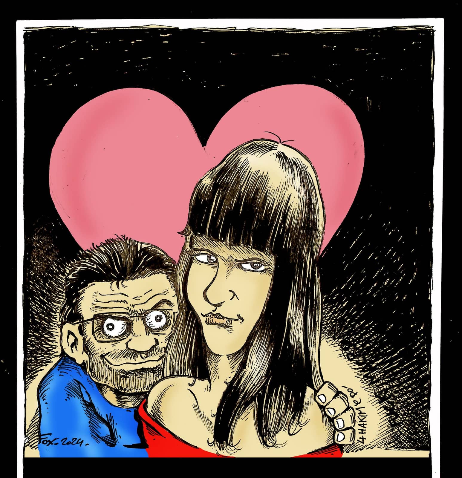 Portrait du couple d'amis