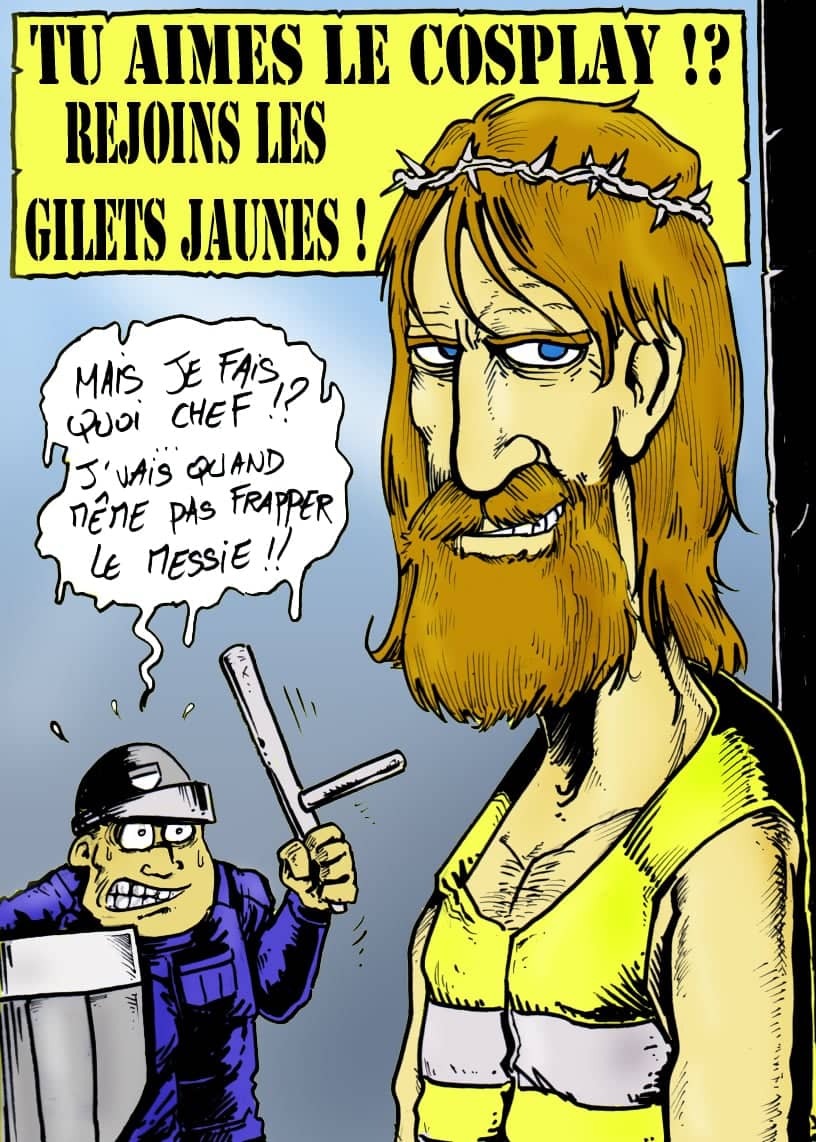 Jésus aux gilets jaunes