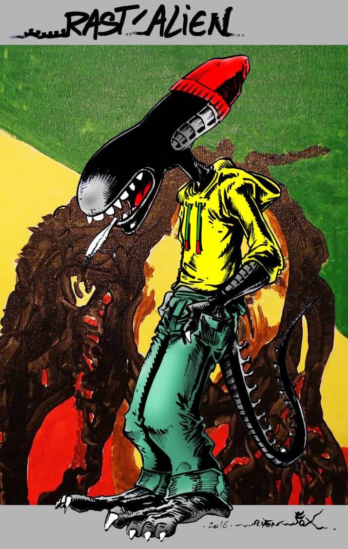 Rast'Alien fusion créature futuriste