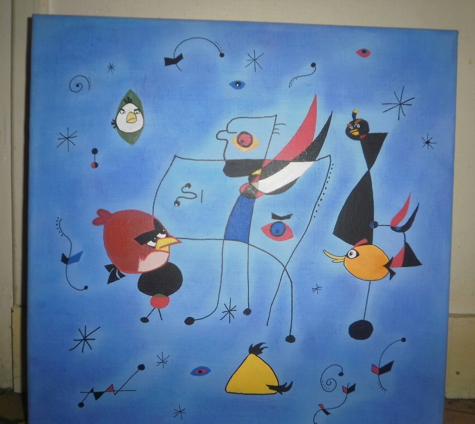 Angry Birds revisité style Miró