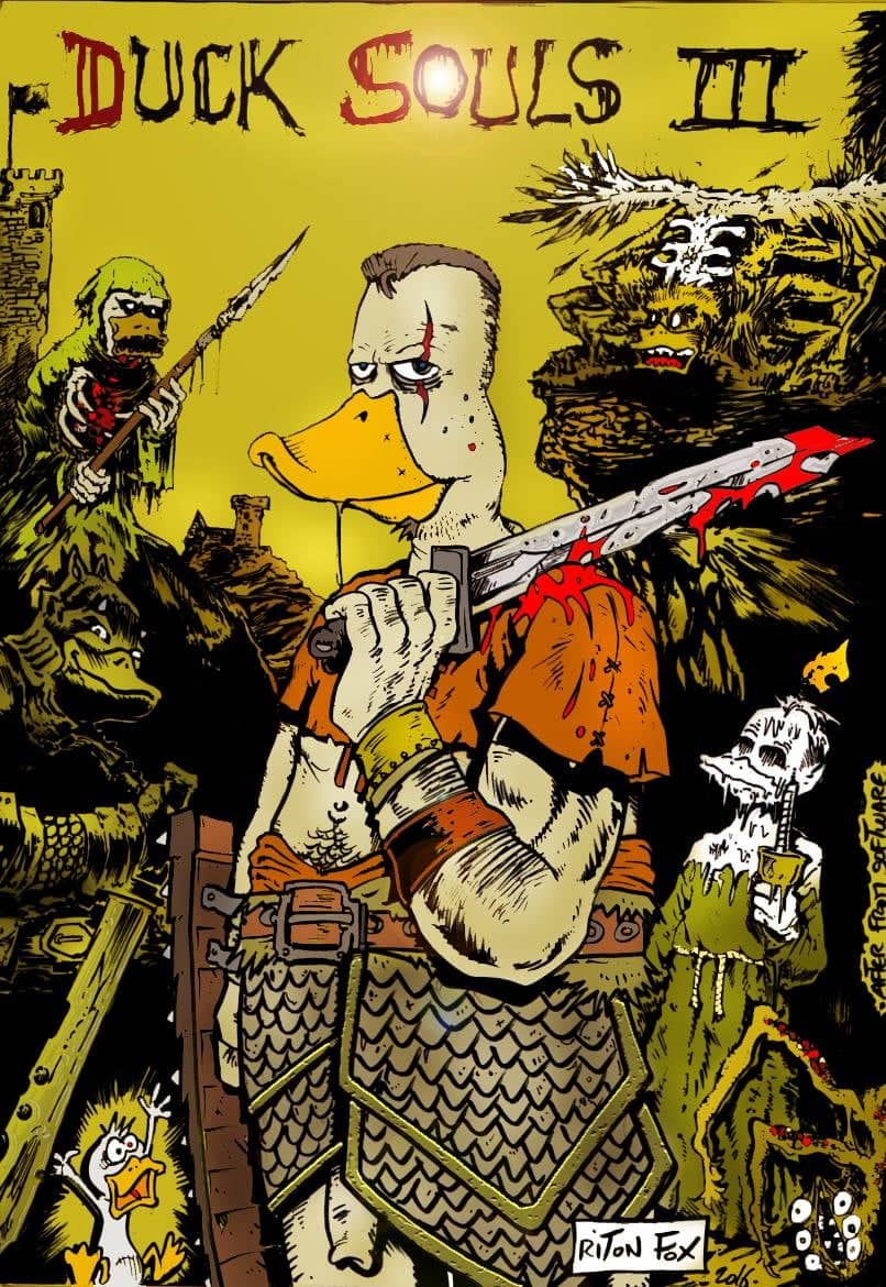 Duck Souls III parodie sombre