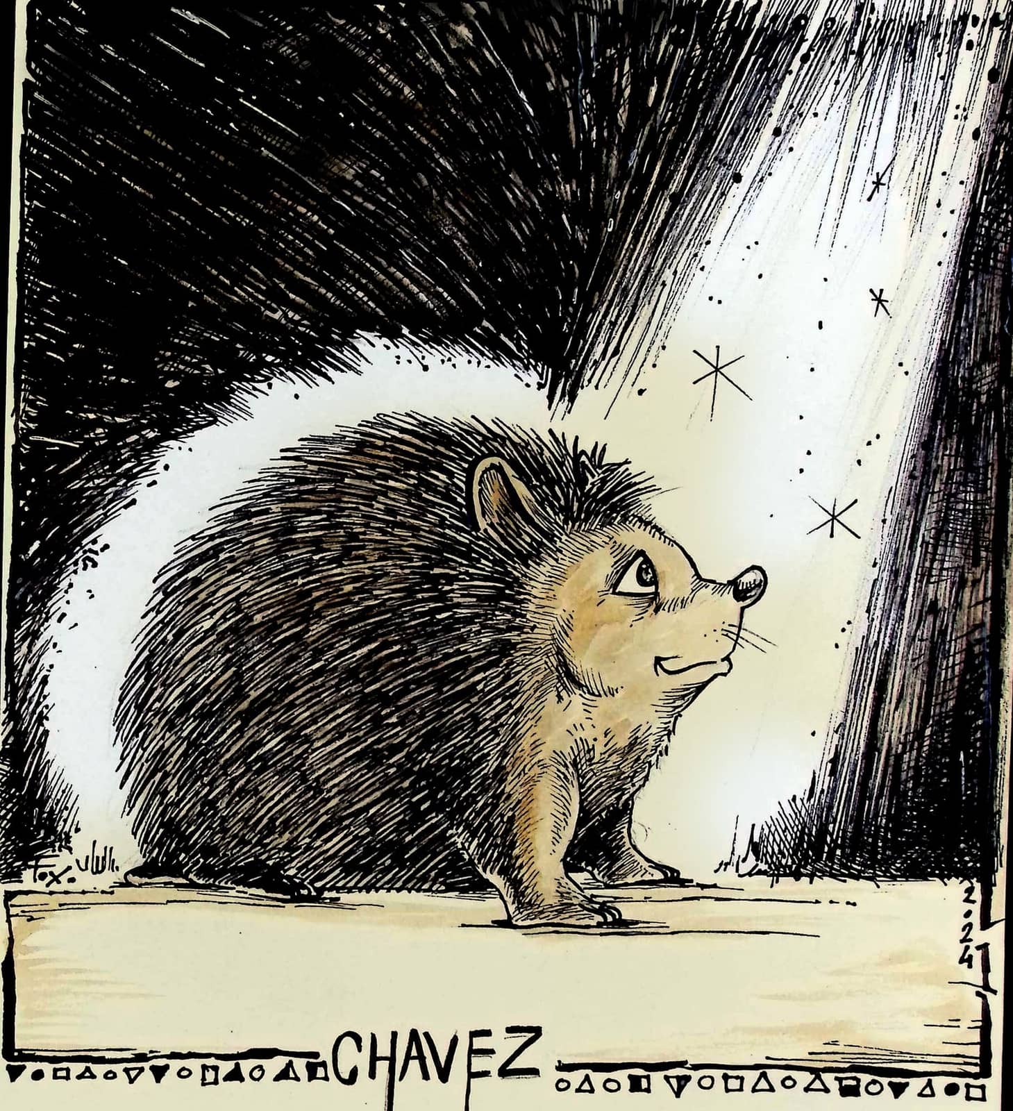 Hérisson miraculeusement lumineux