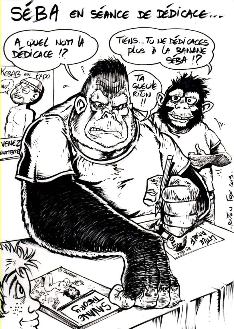 Séba en séance de dédicace