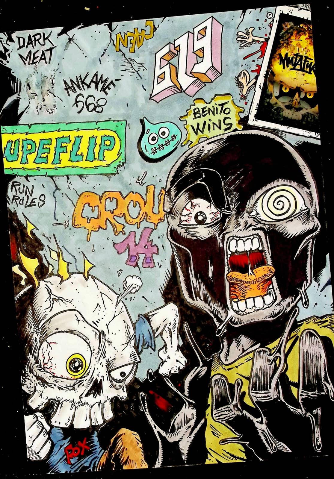 Hommage Mutafukaz colorisé au poska