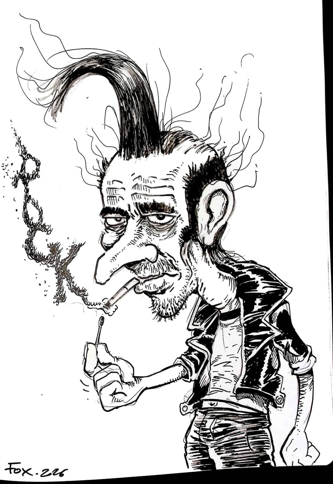 Papy rocker avec cigarette