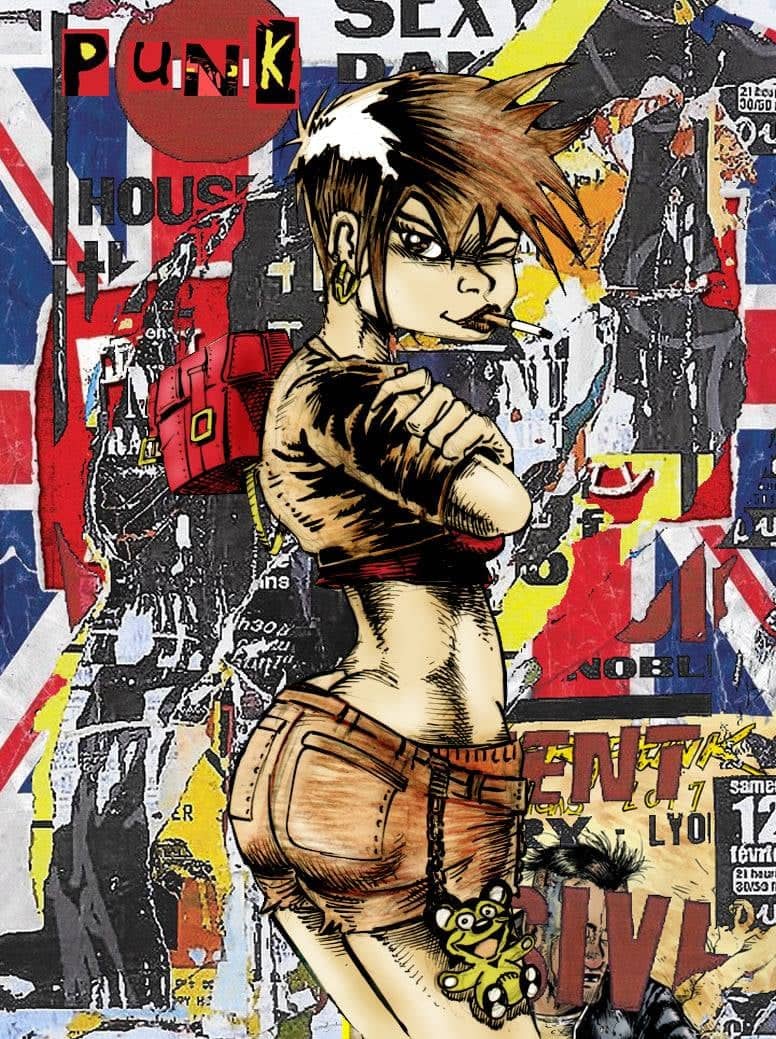 Punkette urbaine avec attitude