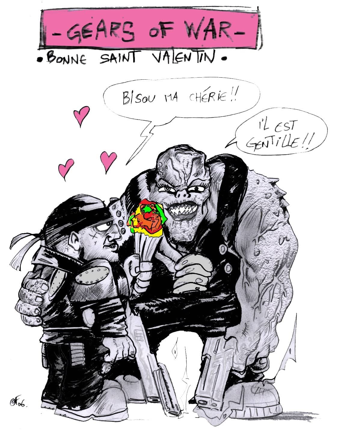 Gears of War parodie Saint Valentin