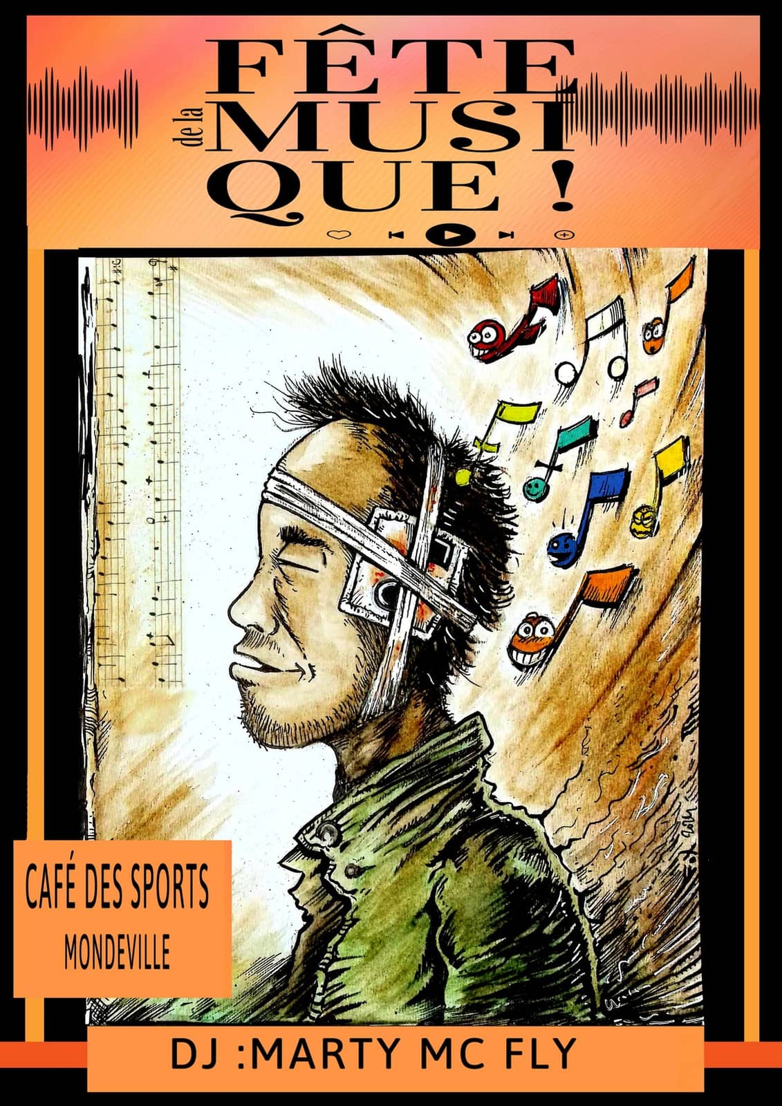 Affiche Fête de la Musique DJ Marty