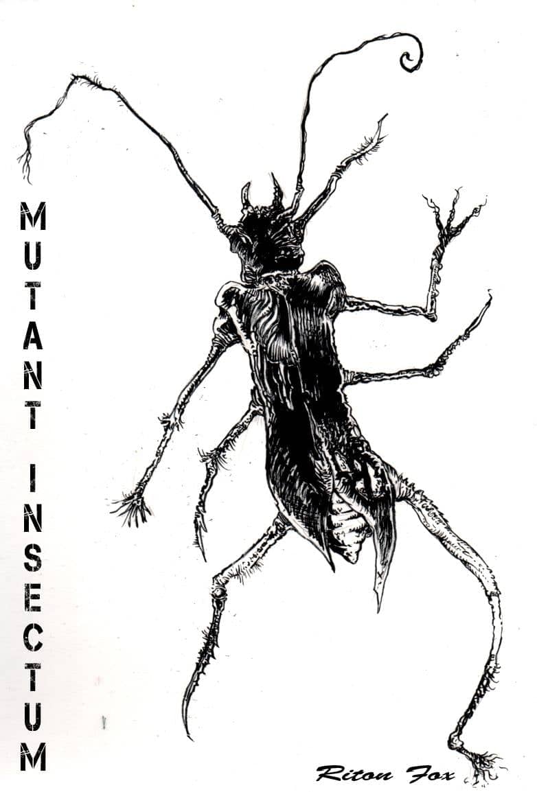 Mutant insecte en encre noire