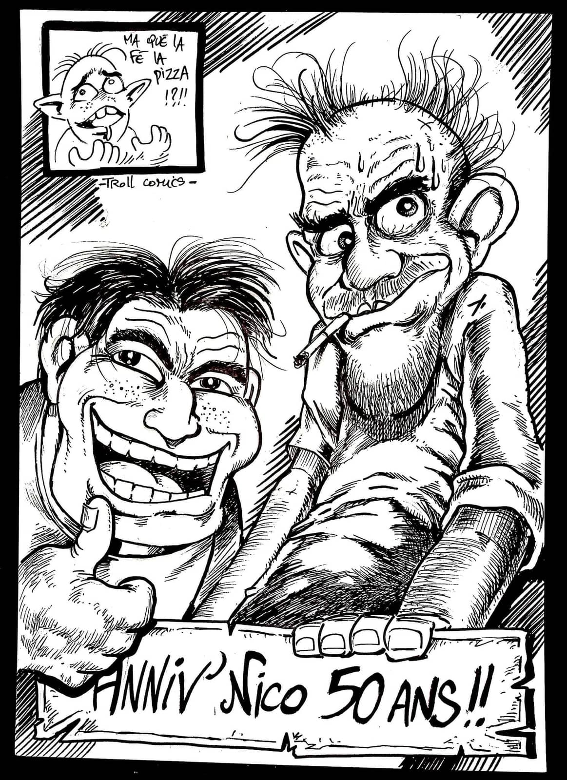Anniversaire caricatural pour Nico