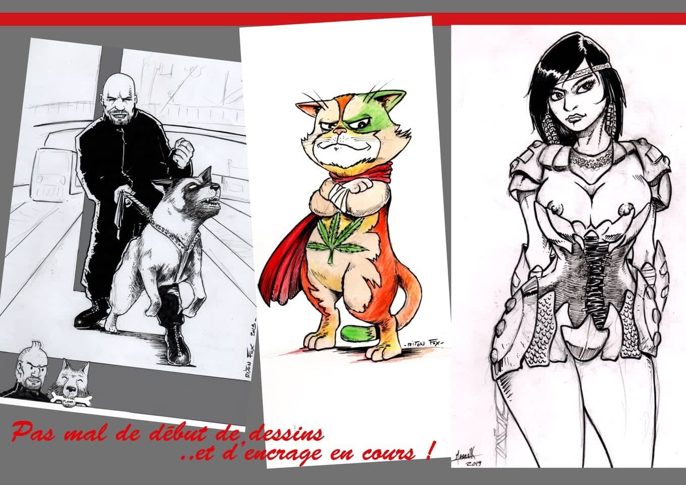 Travaux en cours de l'artiste Riton