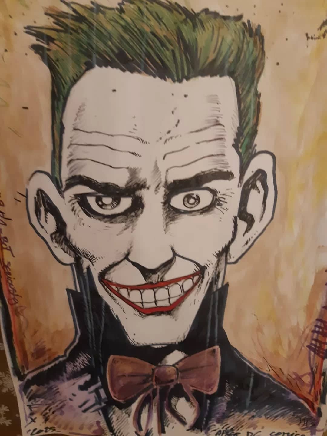 Portrait du Joker en encre