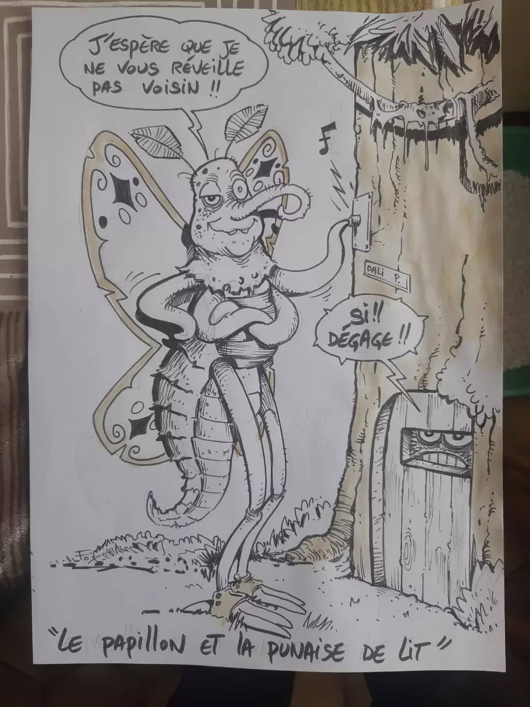 Le papillon et la punaise de lit