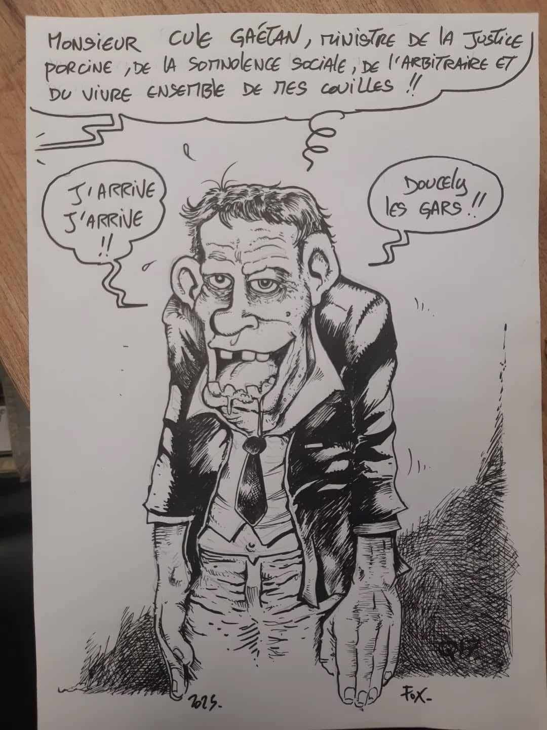 Ministre Cyé Gaétan en caricature