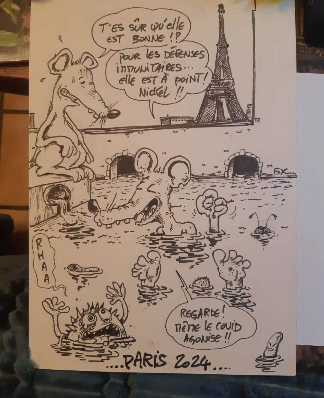 Paris inondé - humour politique
