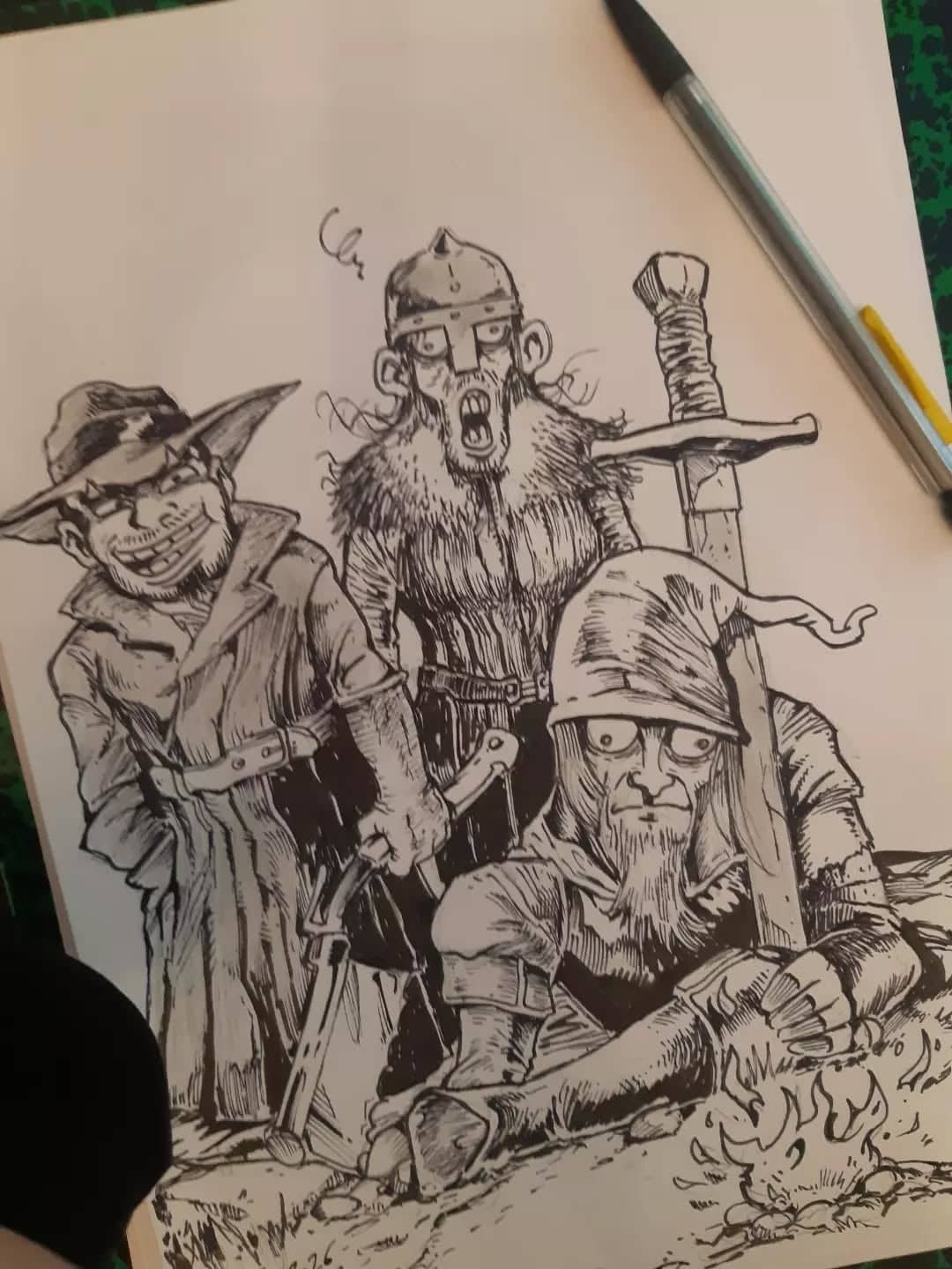 Guerriers barbares armés