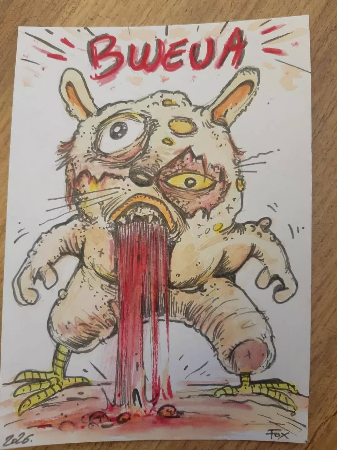 Créature grotesque en délire gore