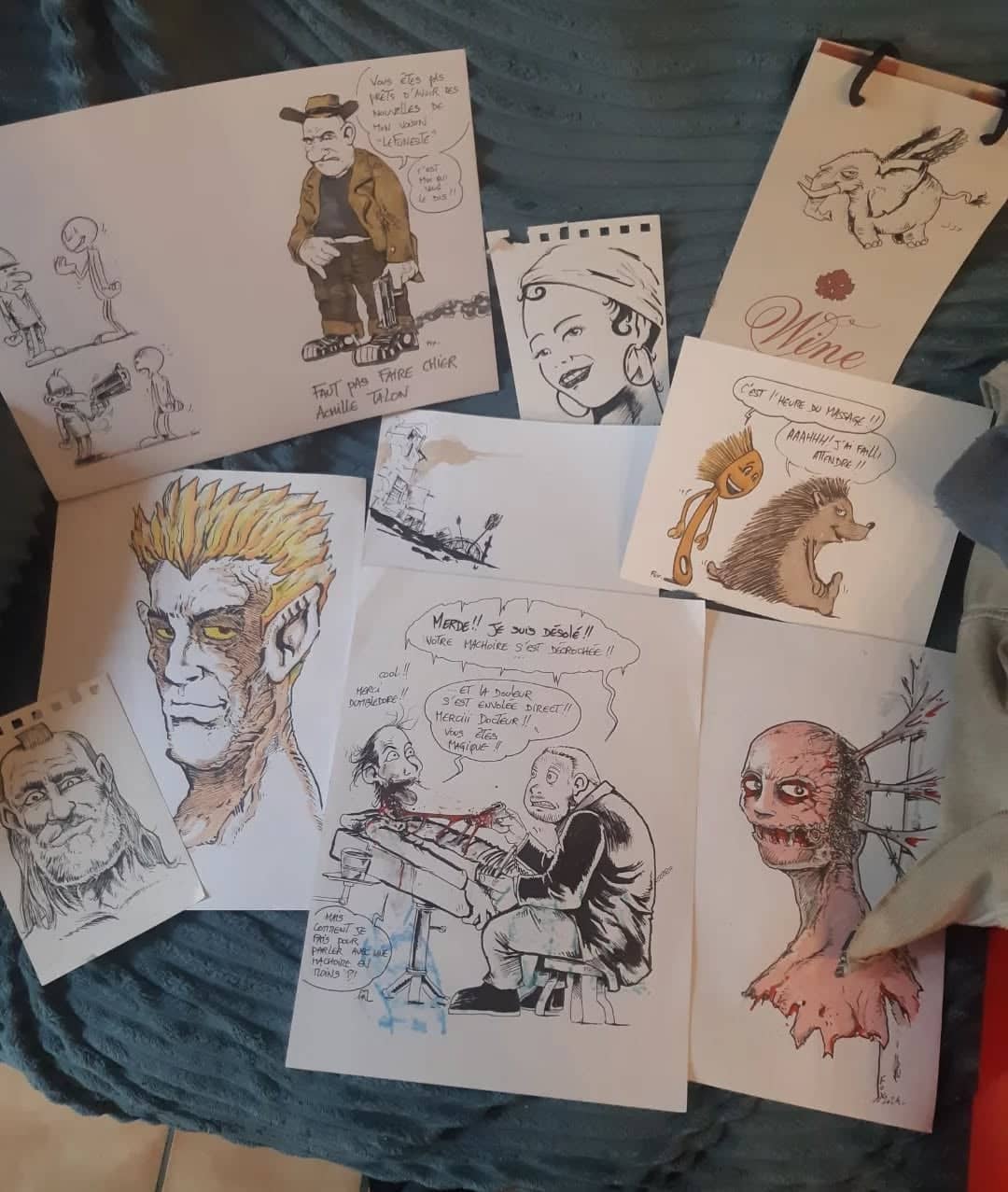 Esquisses et dessins variés inachevés