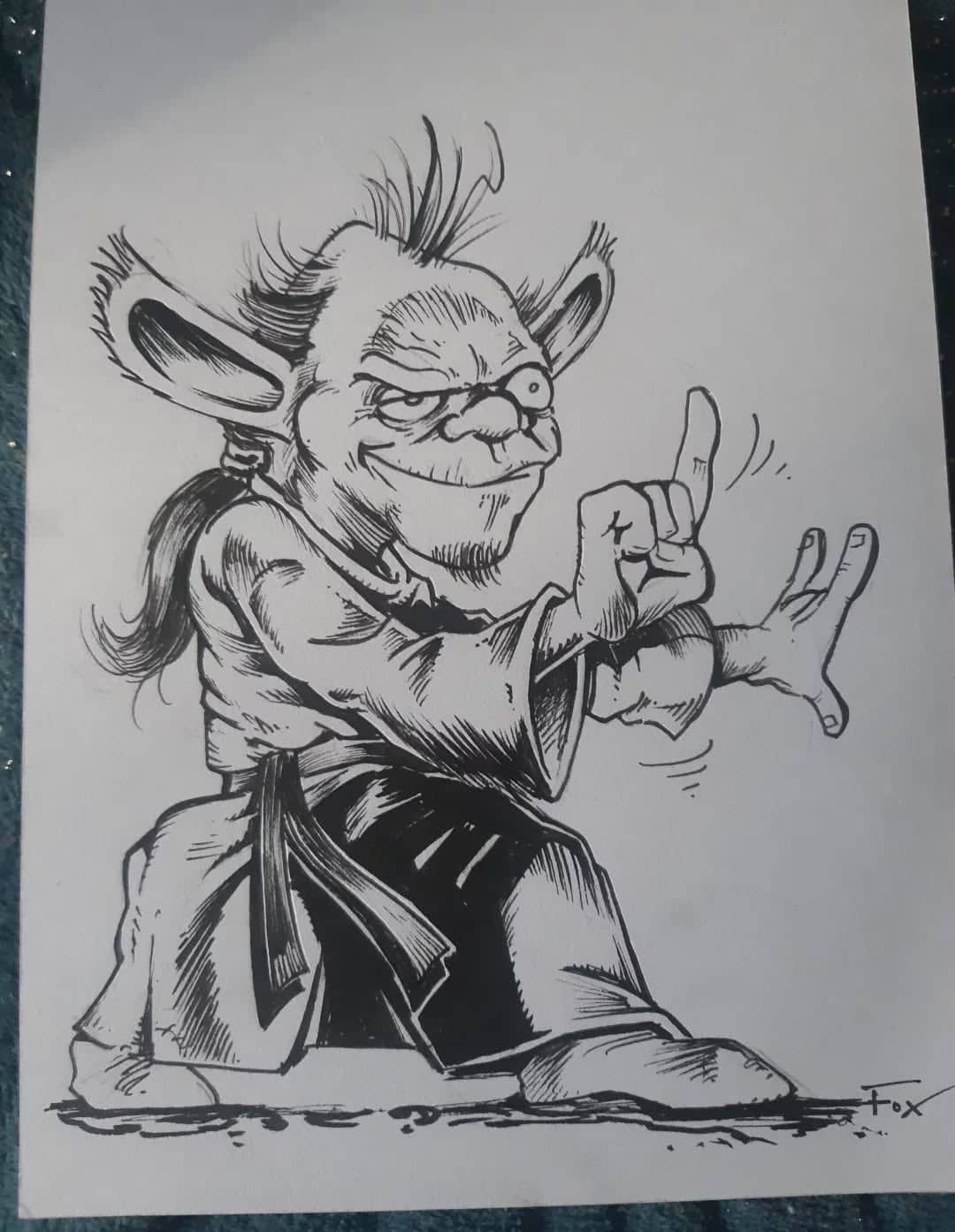 Caricature Chuck Norris en mode délire