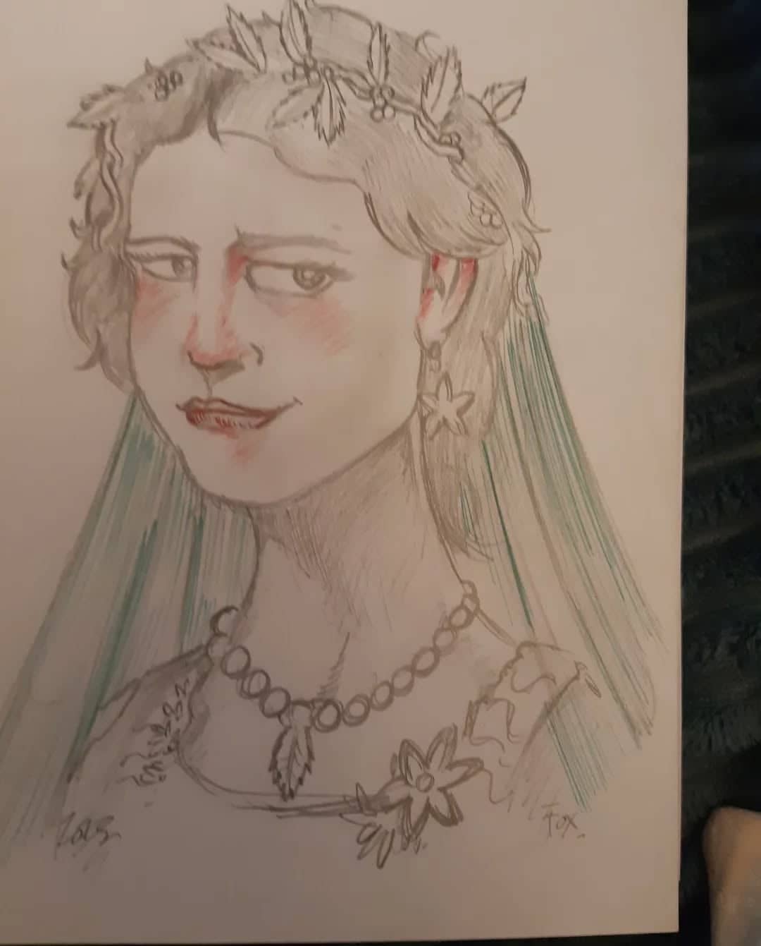 Portrait de femme aux fleurs