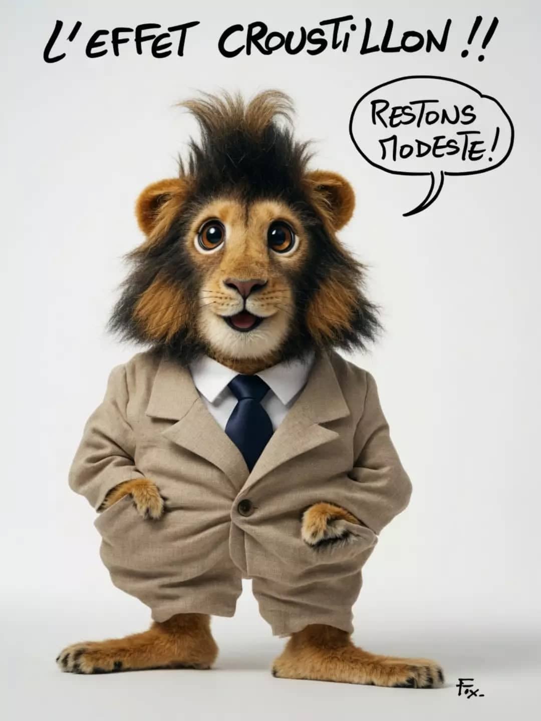 Lion en costume d'affaires