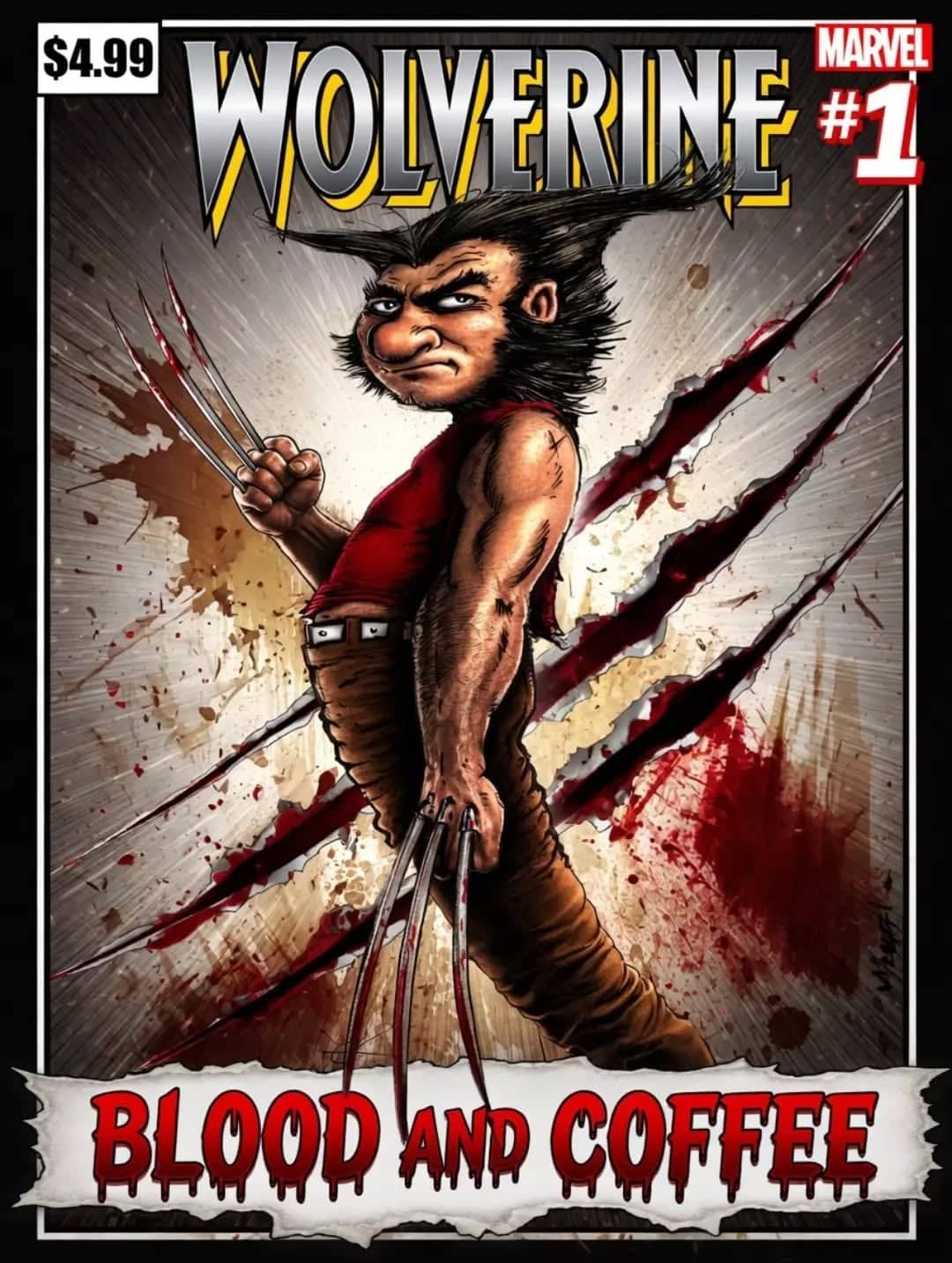 Wolverine sang et café