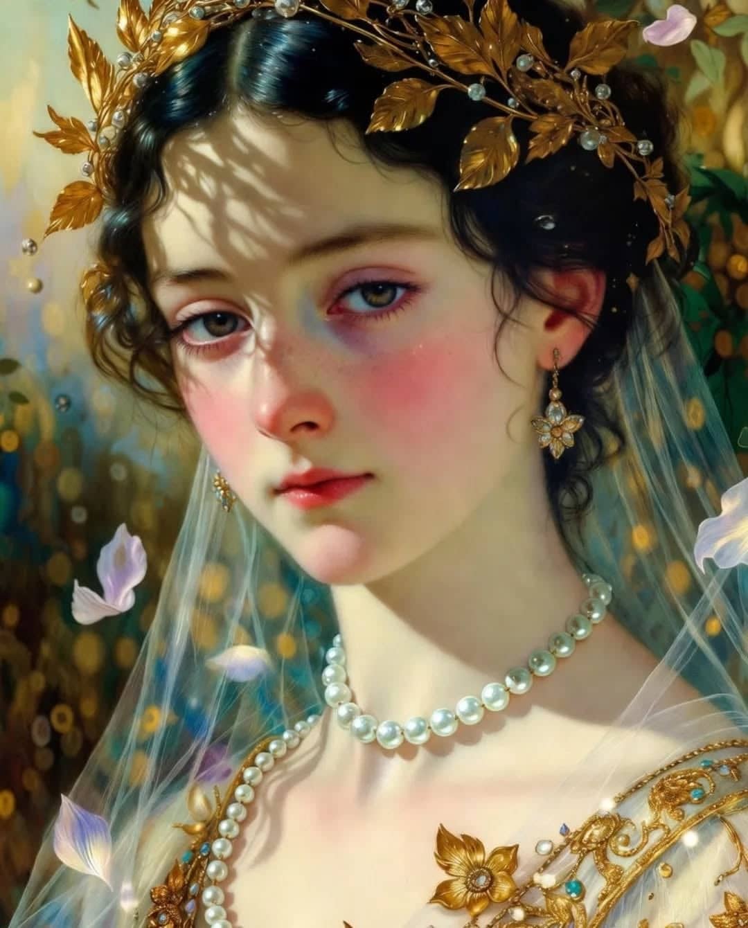 Portrait féminin orné et élégant