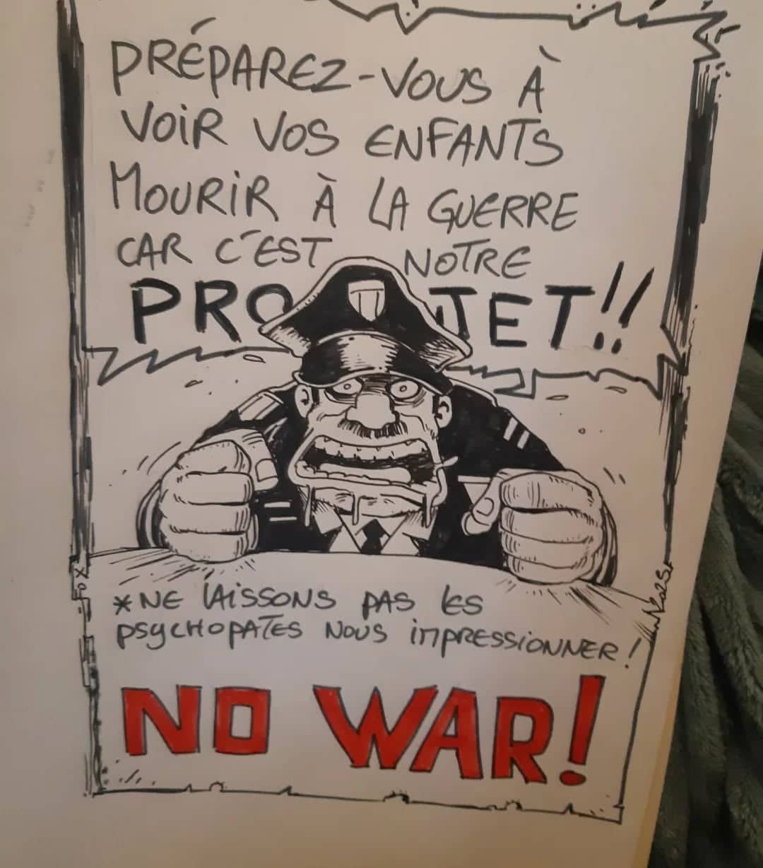 Affiche anti-guerre engagée